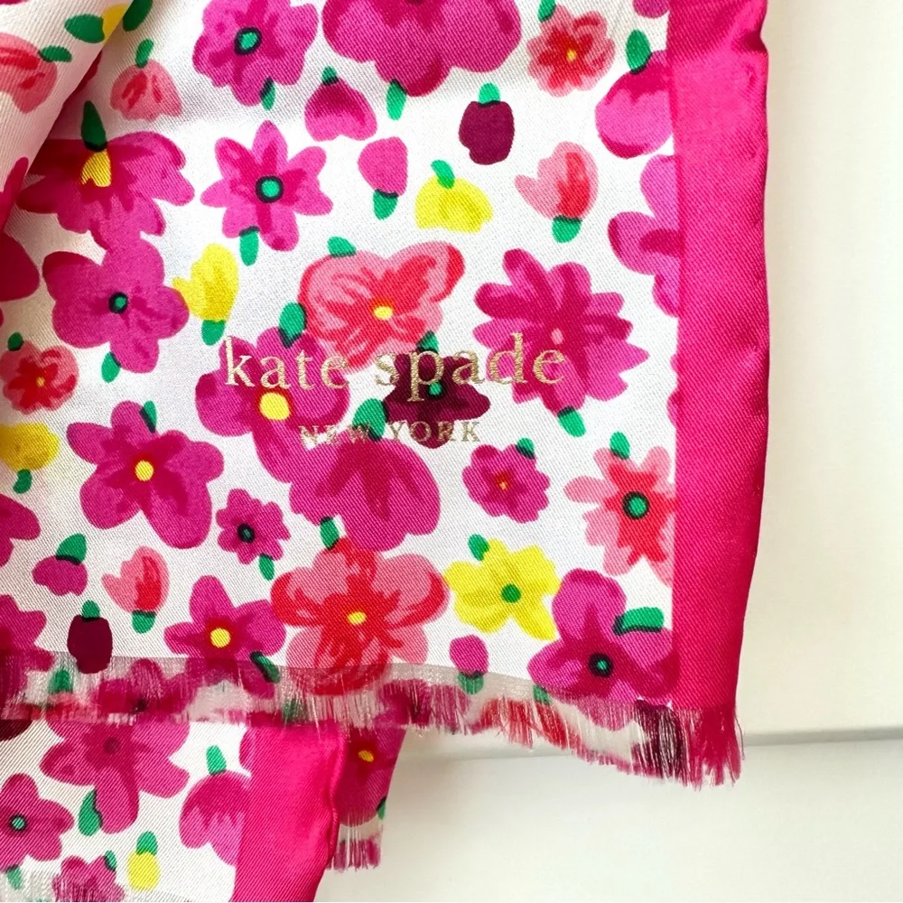 Kate Spade Marker Floral Silk Scarf